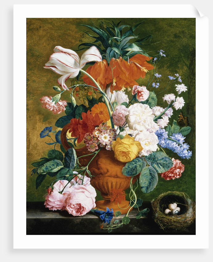 A Vase of Rich Summer Flowers by Jan van Huysum