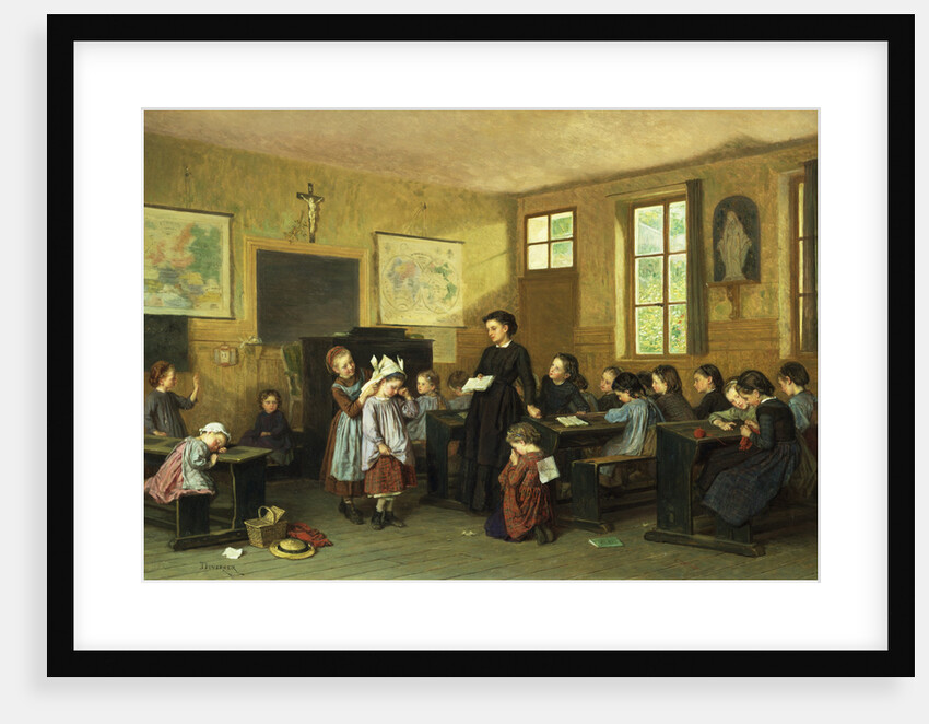 In the Schoolroom by Theophile Emmanuel Duverger