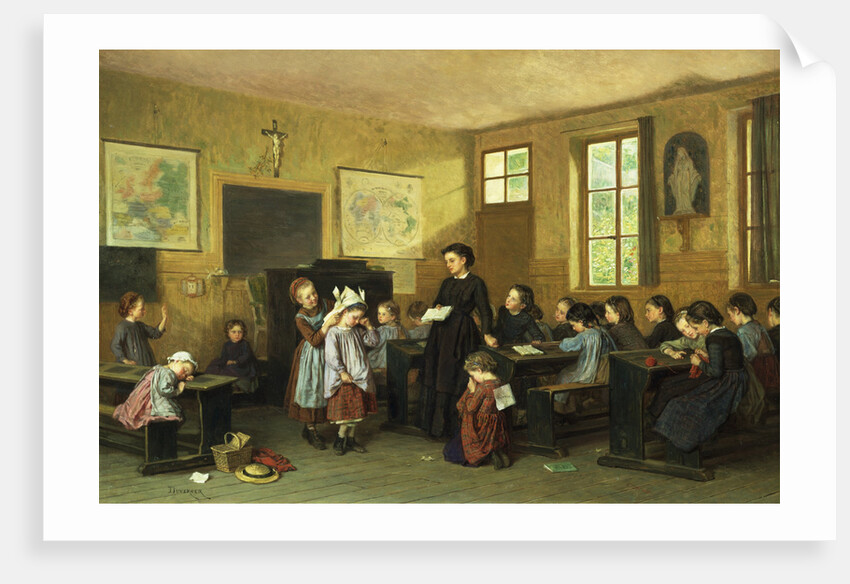In the Schoolroom by Theophile Emmanuel Duverger