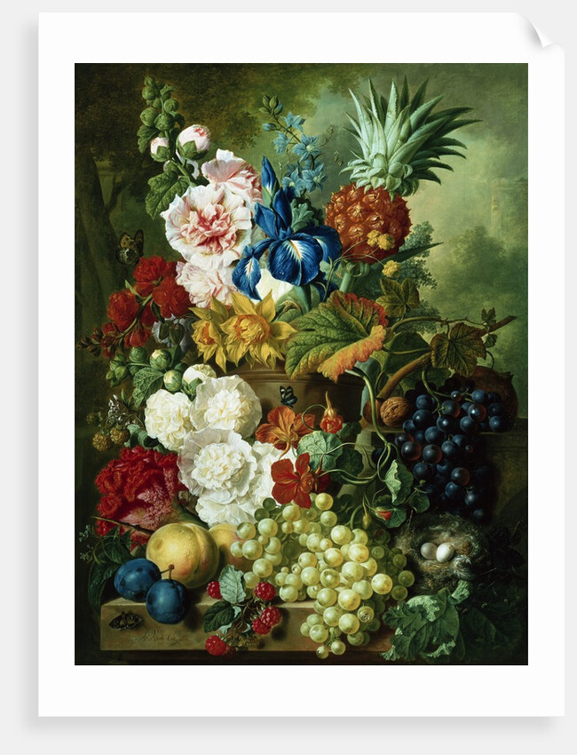 A Rich Still Life of Summer Flowers by Jan van Os