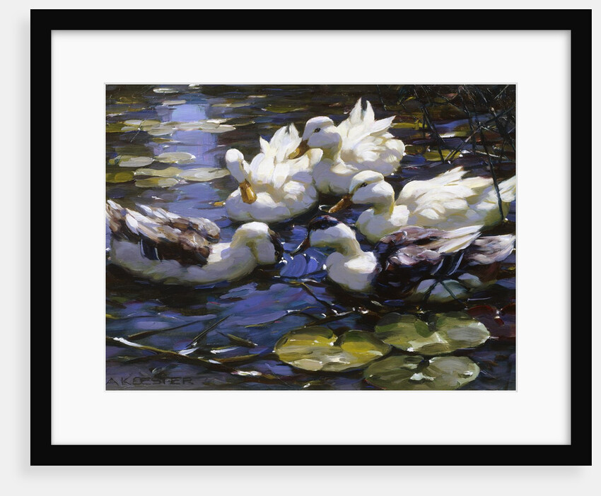 Ducks on the River by Alexander Max Koester