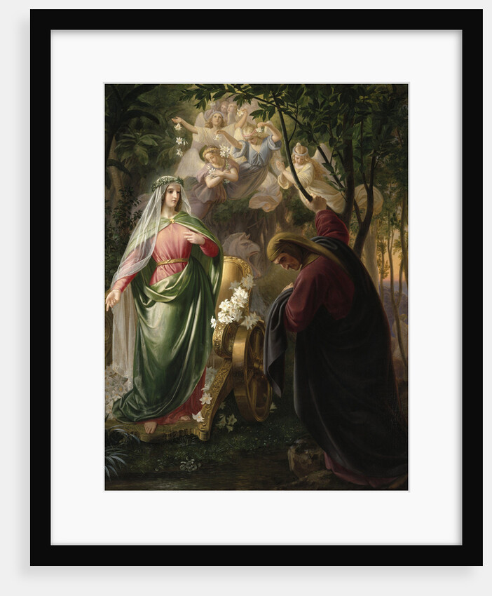 Dante and Beatrice by Carl Wilhelm Friederich Oesterly