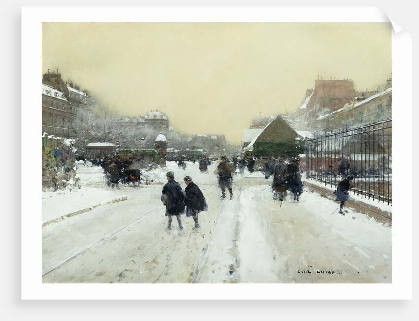Paris under Snow by Luigi Loir