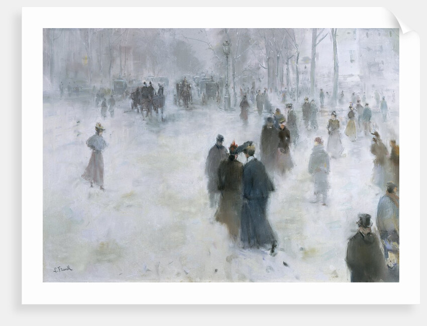 A Walk in the Snow by Lucien Frank