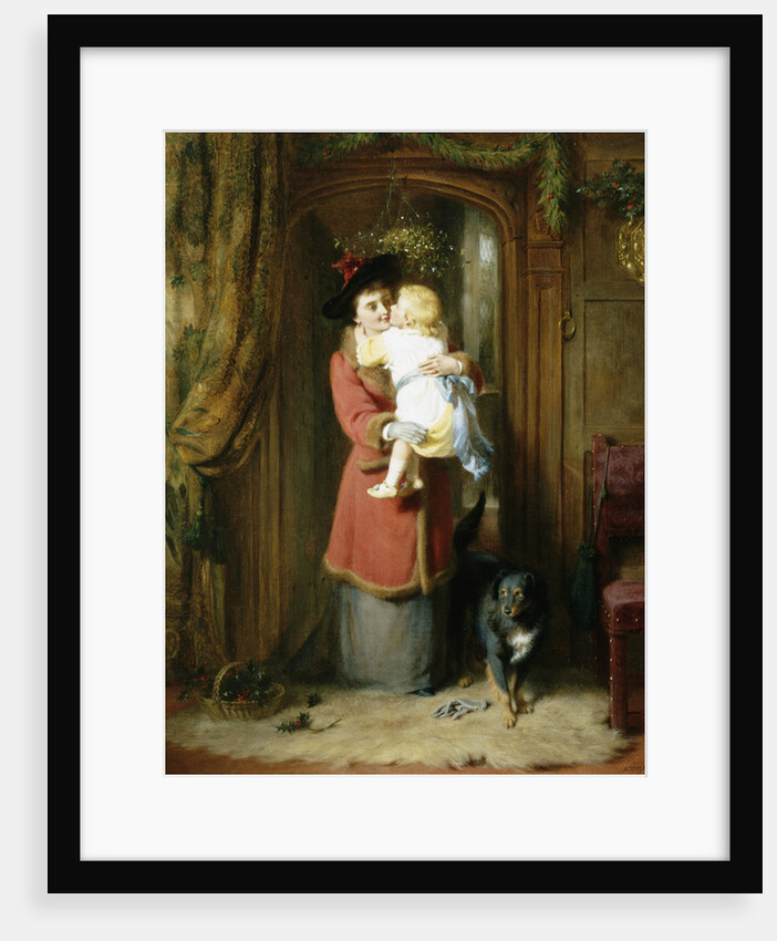 A Christmas Kiss by George Bernard O'Neill