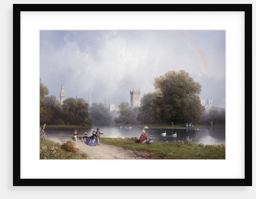 Westminster from St. James's Park by Carlo Bossoli