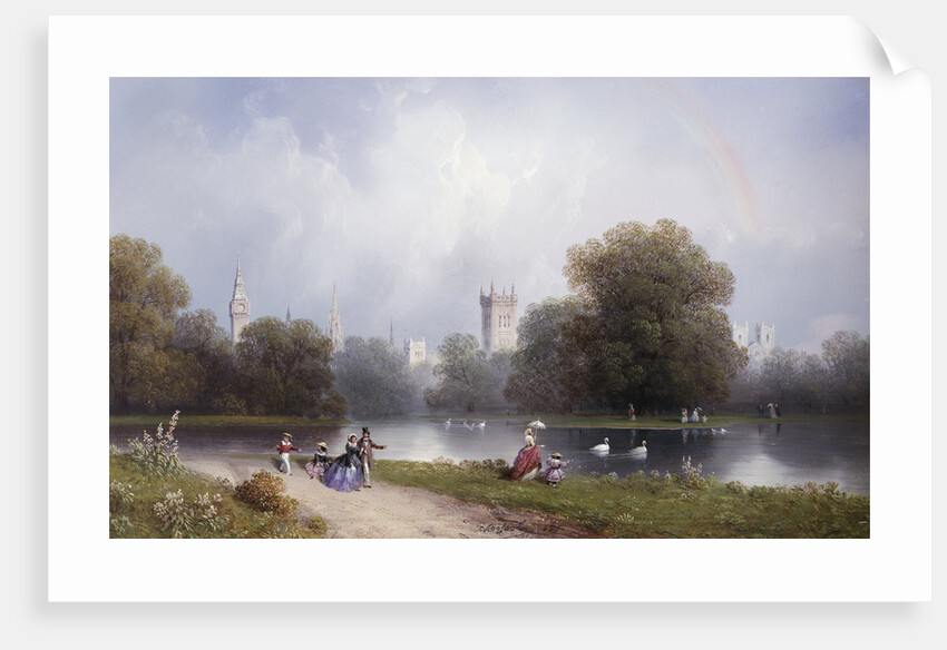 Westminster from St. James's Park by Carlo Bossoli