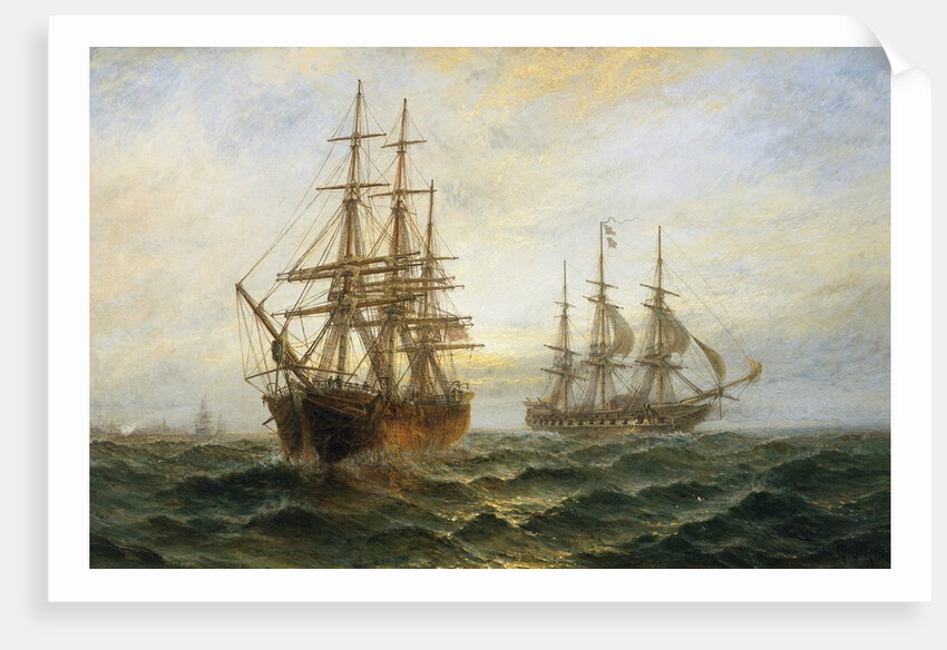 A Frigate Outward Bound Off Shoeburyness by Claude Thomas Stanfield Moore