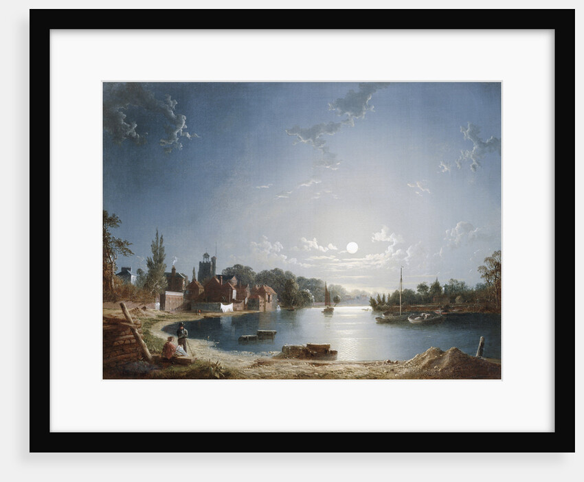 A Full Moon on the River at Brentford by Henry Pether