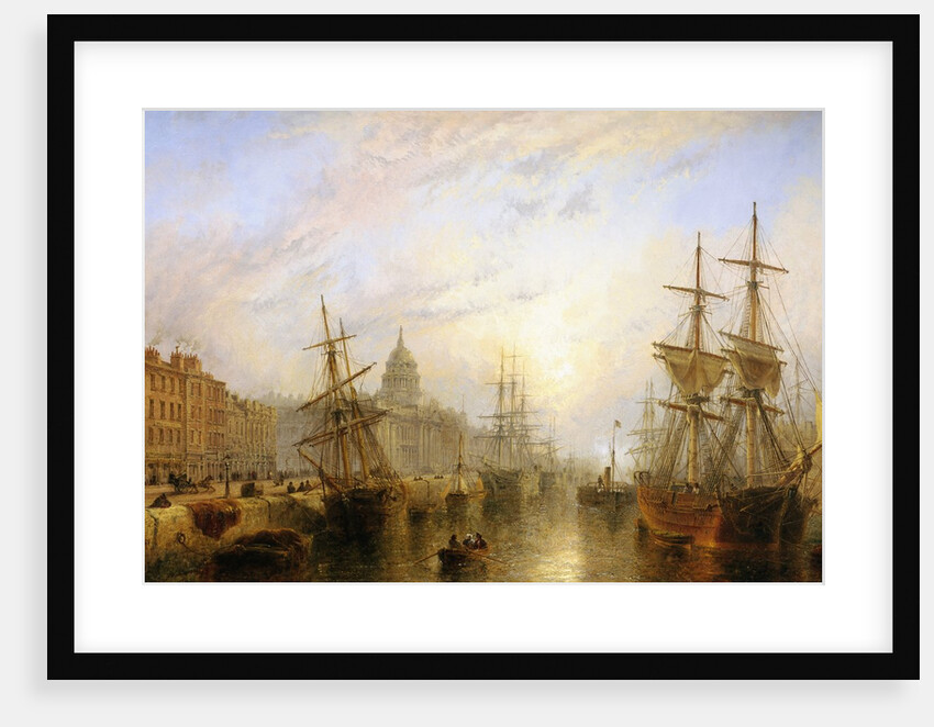Customs House Quay, Dublin by Claude Thomas Stanfield Moore