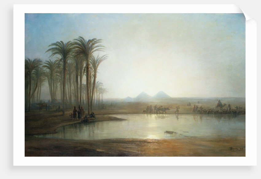 An Oasis near the Pyramids, Egypt by Frederick Barry