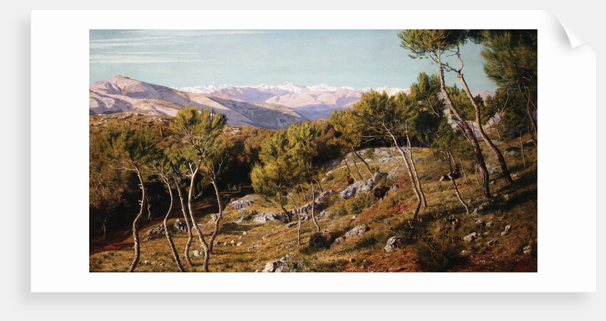 Maritime Alps and Valley of the Paglioni, near Nice, France by John Mulcaster Carrick