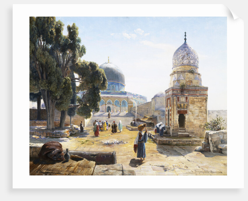 The Dome of the Rock, Jerusalem, Israel by Gustav Bauernfeind