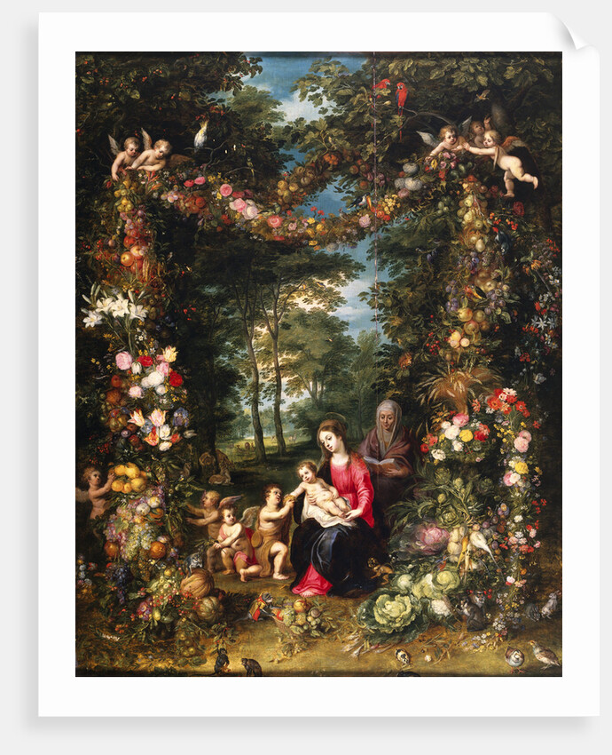 Garland of Flowers with Virgin and Child by Jan Brueghel the Elder