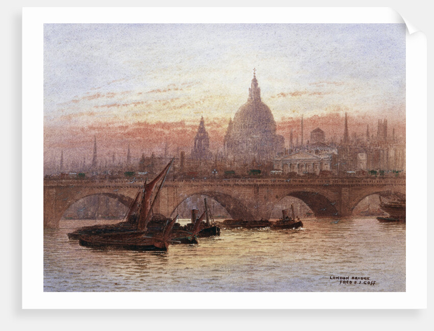 London Bridge, England by Fred E.J. Goff