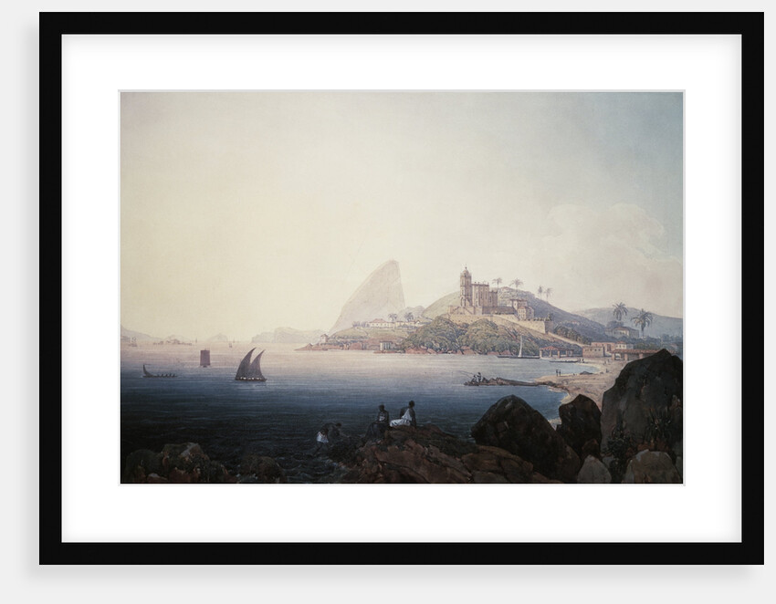 View of the Gloria Church and Sugarloaf Mountain, Rio de Janeiro by Thomas Ender
