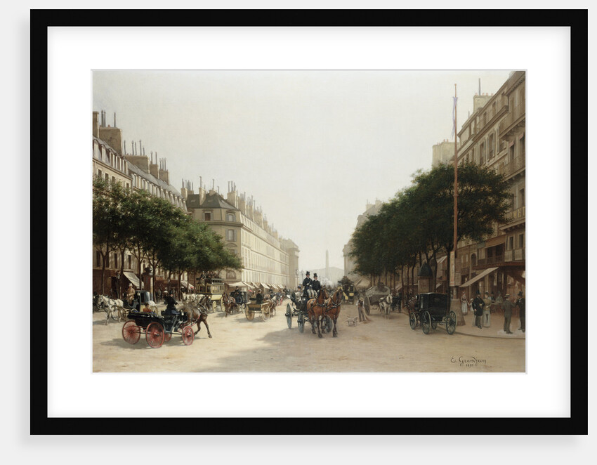 La Rue Royale, Paris, France by Edmond-Georges Grandjean
