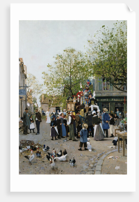 The Troupe Comes to the Village by Luigi Loir