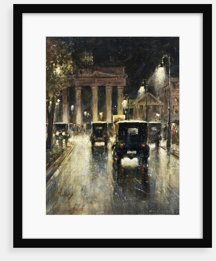The Brandenburg Gate, Berlin, Germany, by Night by Lesser Ury