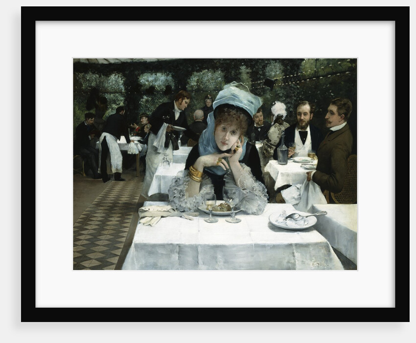 At the Restaurant le Doyen, Paris by Ernest Ange Duez