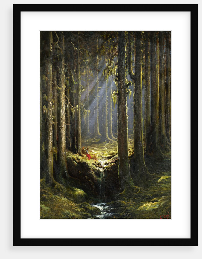 Figures by a Woodland Stream by Gustave Dore