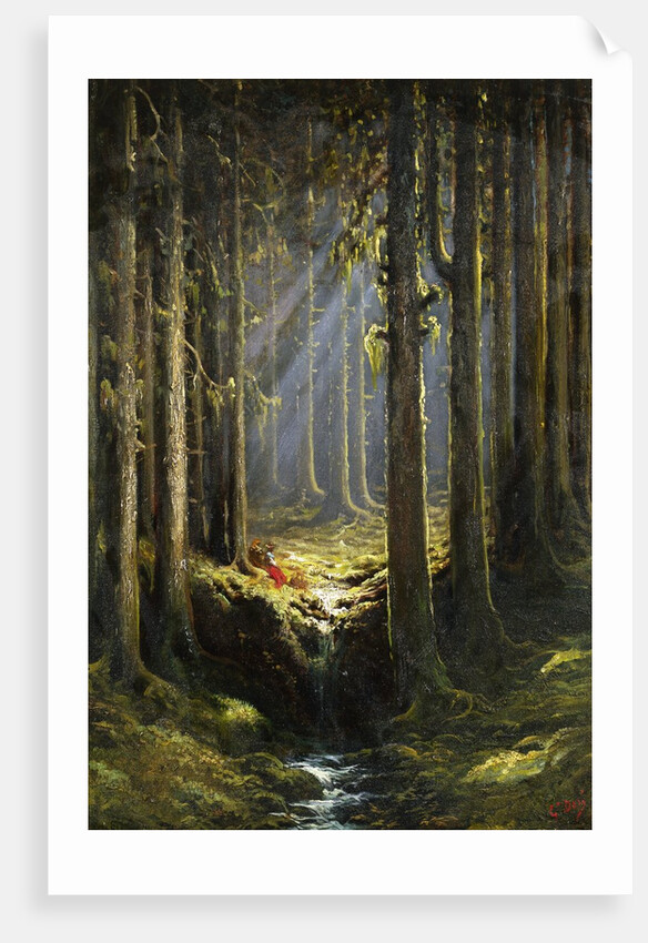 Figures by a Woodland Stream by Gustave Dore