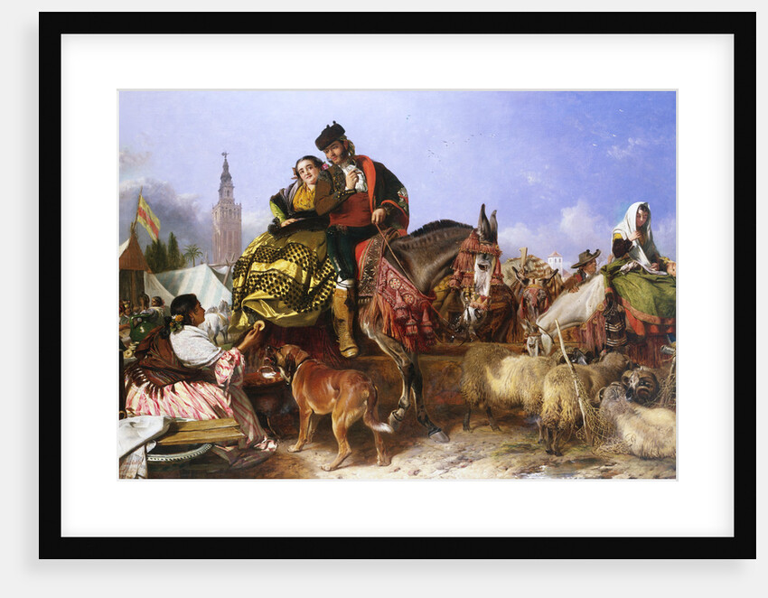 The Fair at Seville, Spain by Richard Ansdell and John Phillip by Anonymous