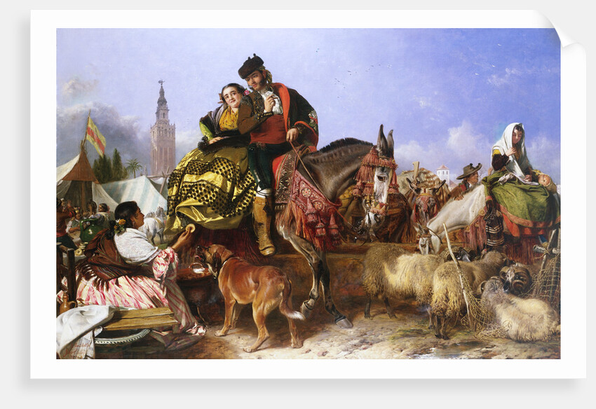 The Fair at Seville, Spain by Richard Ansdell and John Phillip by Anonymous