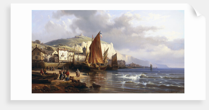 Yport, Normandy, France by Charles Euphrasie Kuwasseg