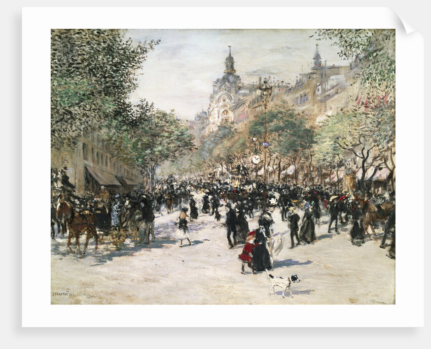 Boulevard Haussmann, Paris by Jean Francois Raffaelli