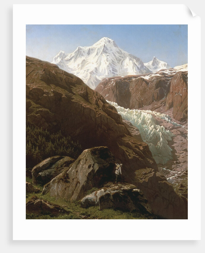 The Gorner Glacier and Zermatt Valley, Switzerland by Jean Francois Xavier Roffiaen