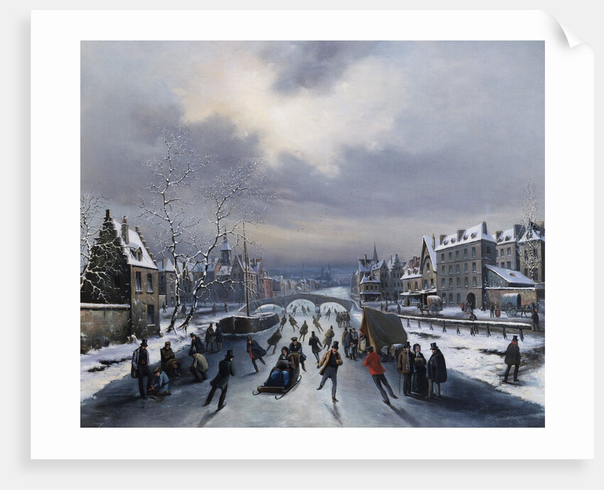 Skating on the Ice by Louis Claude Malbranche