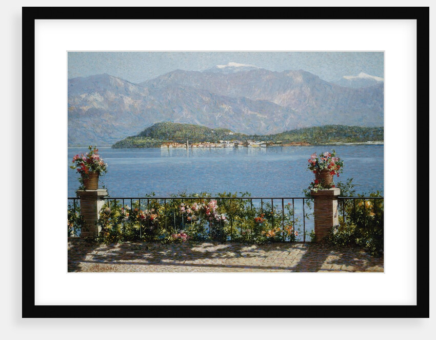View of the Isola Bella, Italy by Angelo Morbelli