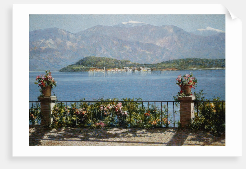 View of the Isola Bella, Italy by Angelo Morbelli