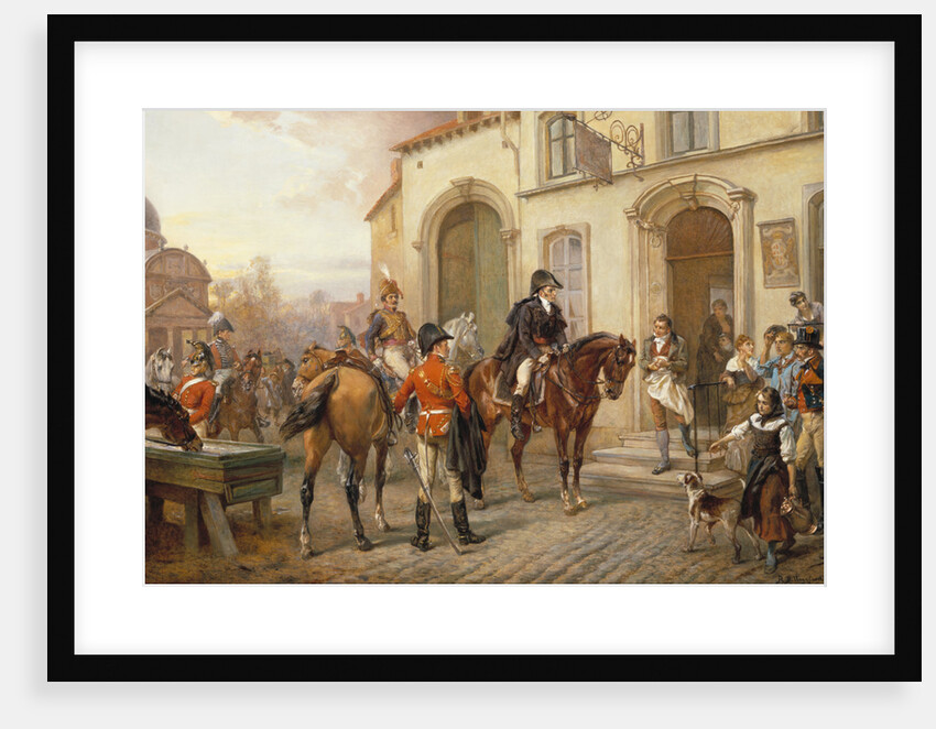 The Eve Before Waterloo, the Duke of Wellington at the Trumpet Inn by Robert Alexander Hillingford