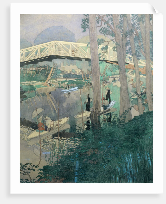 A Day's Fishing, near Paris, France by Ernst Matthes