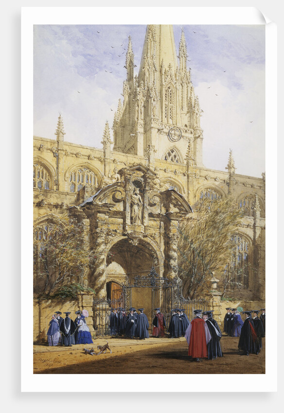 St. Mary's, Oxford University, England by Joseph Nash