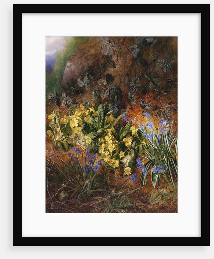 Spring Flowers on a Mossy Bank by Charles Archer