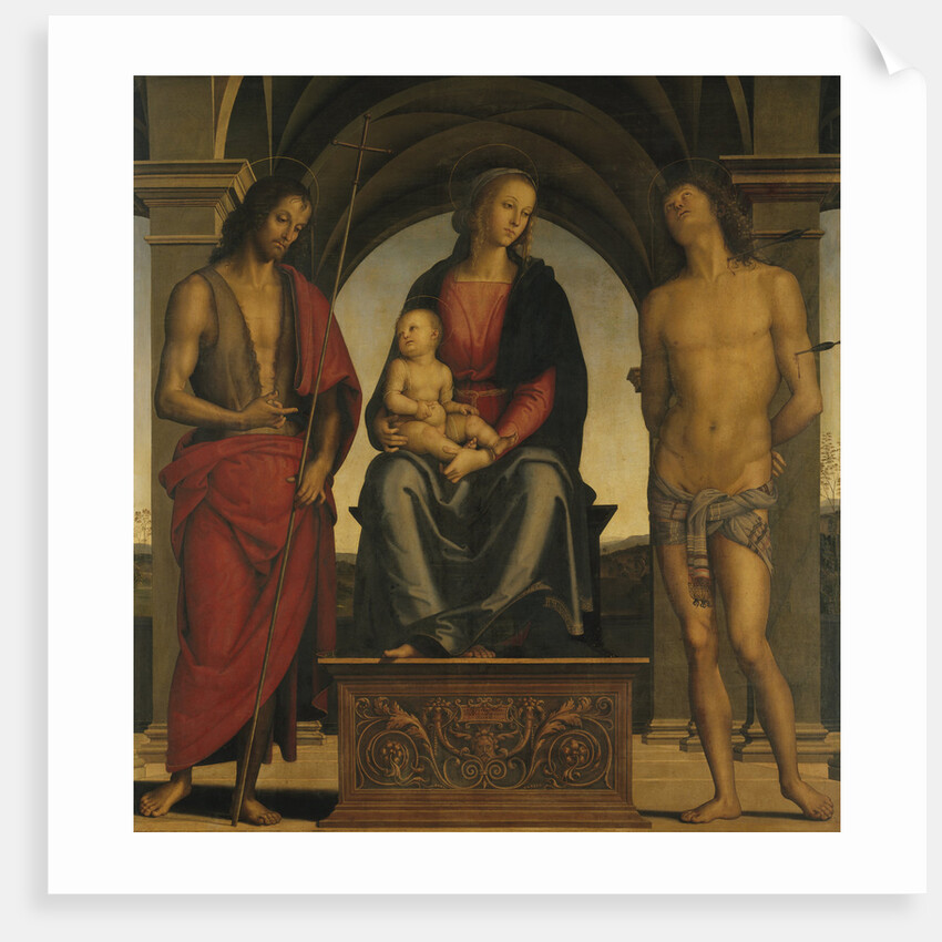 Madonna and Child with Saint John the Baptist and Saint Sebastian by Perugino