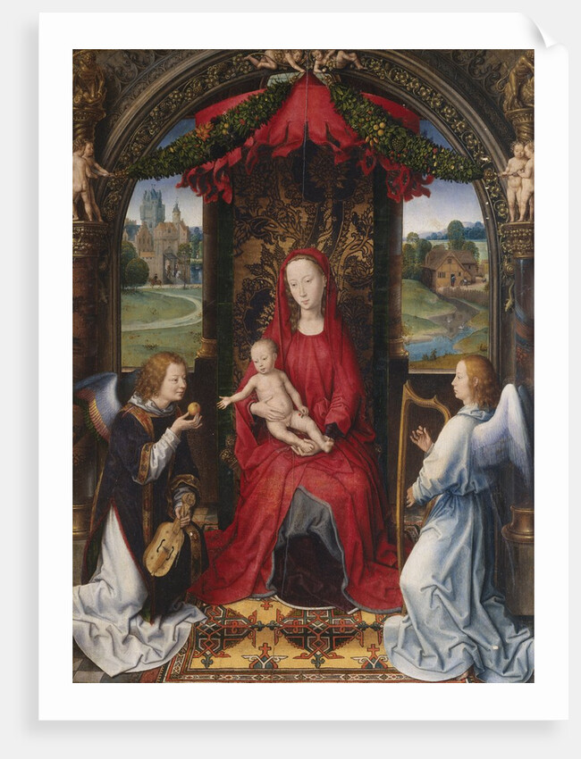 Madonna and Child with Two Angels by Hans Memling