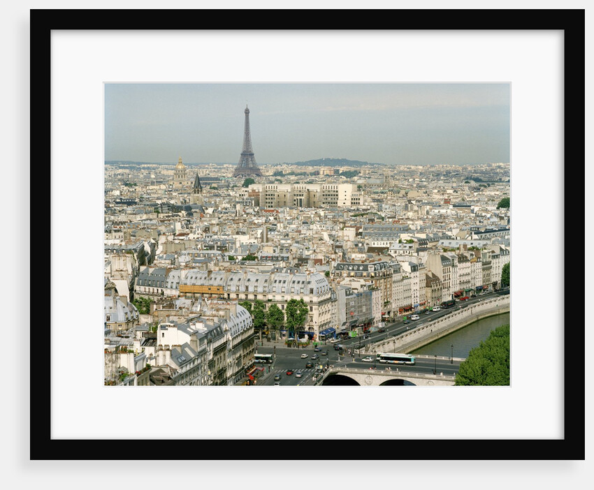 Eiffel Tower and Paris as Seen from Notre Dame by Anonymous