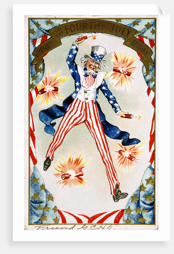 Hurrah for the Fouth of July! Hurray! Postcard by Anonymous