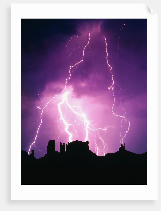 Lightning over Monument Valley by Anonymous