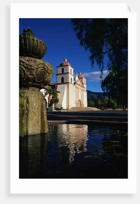 Fountain Outside Santa Barbara Mission Church by Anonymous