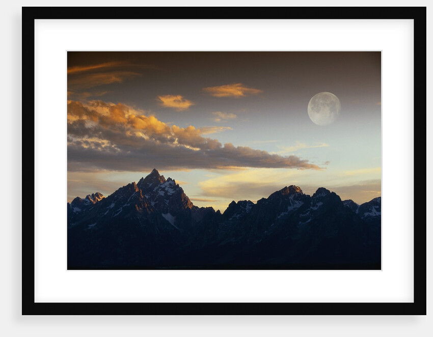 Sunset over Teton Range by Anonymous