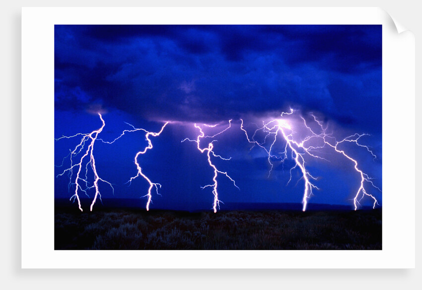 Lightning Storm over Prairie by Anonymous