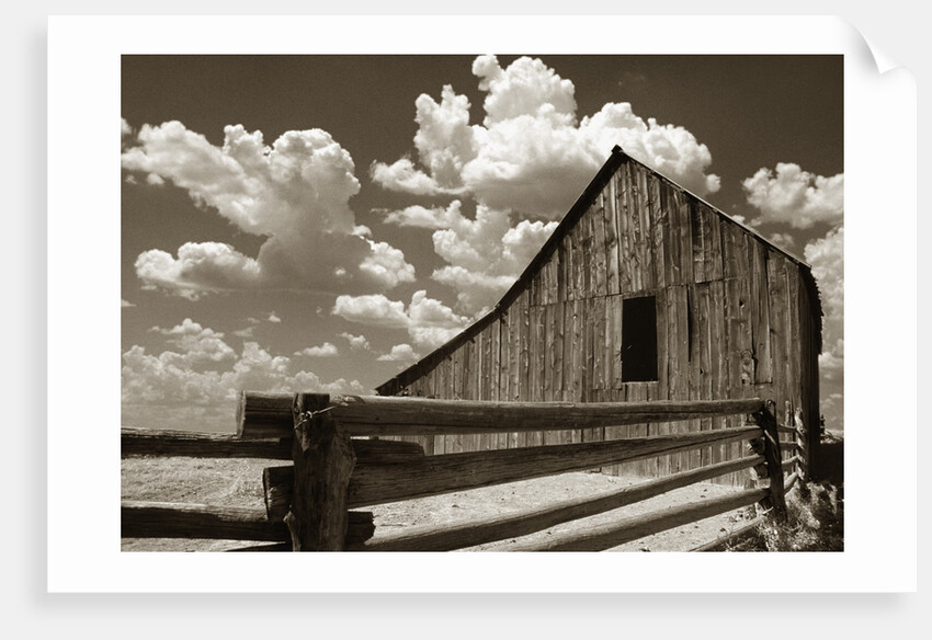 Fence and Barn by Anonymous