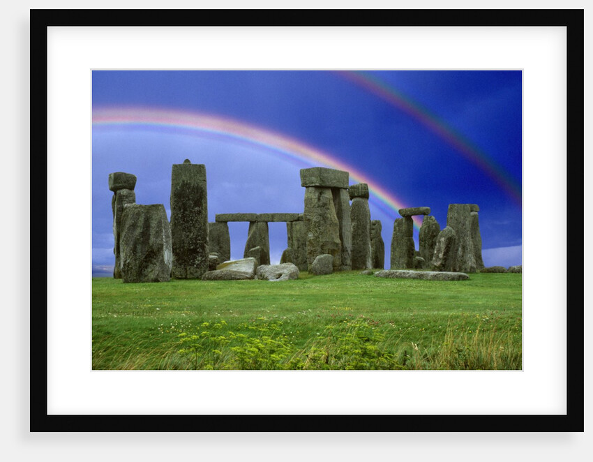 Double Rainbow over Stonehenge by Anonymous