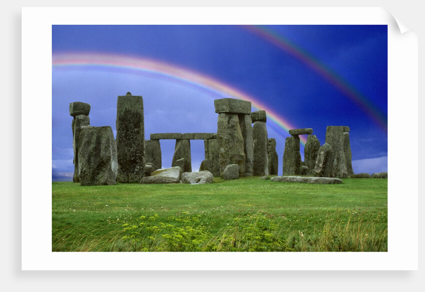 Double Rainbow over Stonehenge by Anonymous