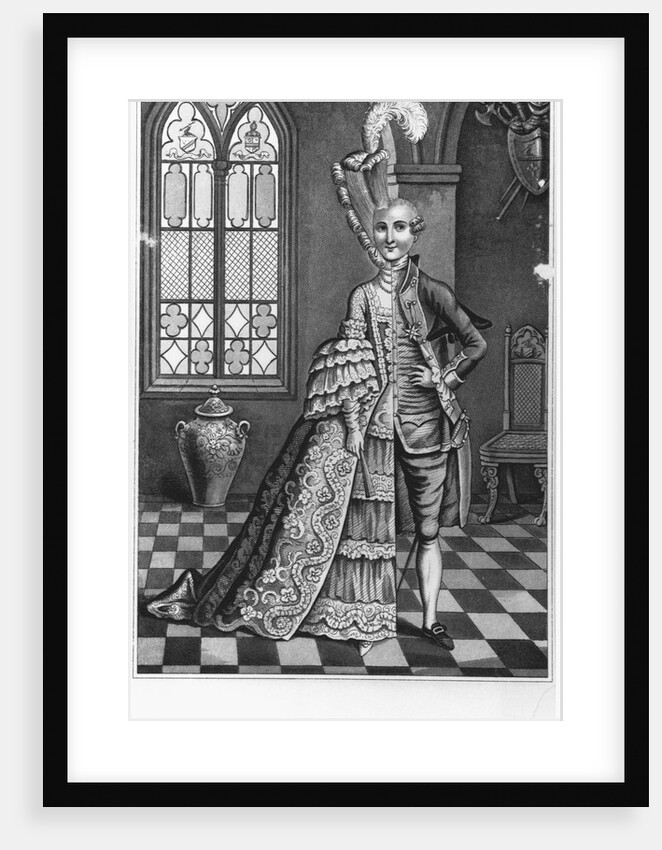 Print of Charles Genevieve Louis Auguste Timothee d'Eon de Beaumont in Women's and Men's Clothing by Anonymous